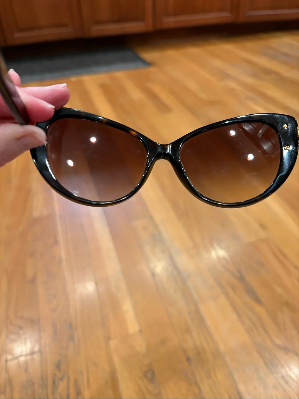 Tory Burch Tortoiseshell Sunglasses with Brown Gradient Lenses
